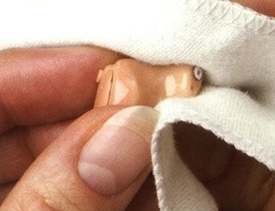 Cleaning hearing aid