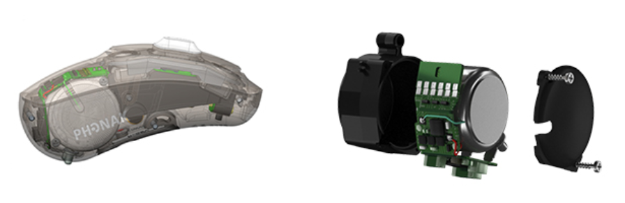 lithium ion hearing aid battery built into hearing aid