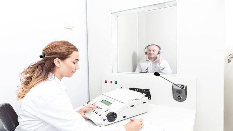 Soundbooth for hearing test